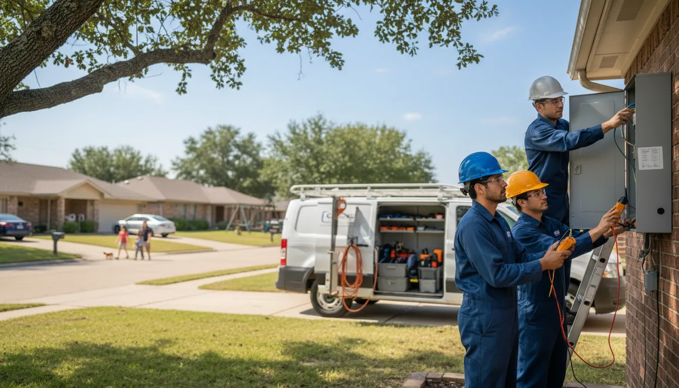 Certified electrician providing emergency electrical services in Lambrook, AR